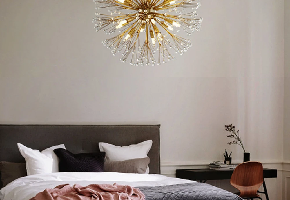 gold chandelier with crystals