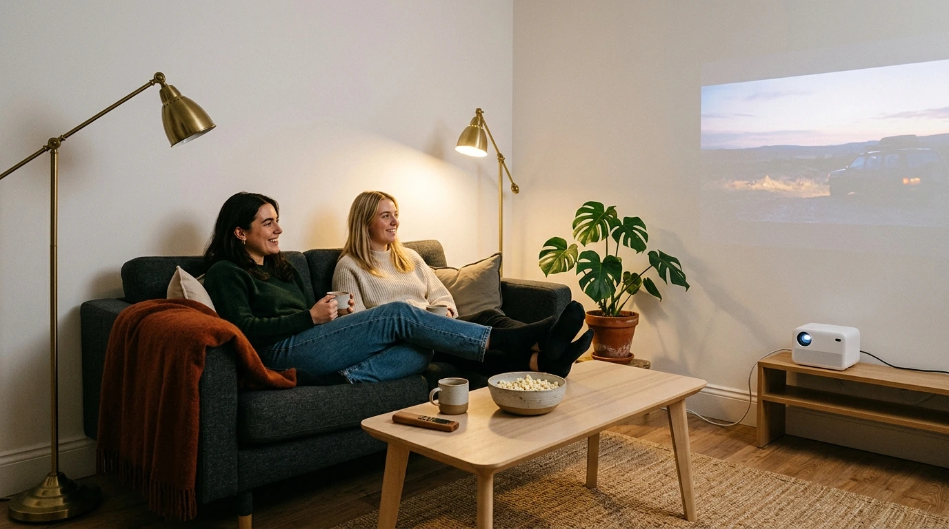4K Smart Mini Projector: Android, WiFi, 3D & Battery