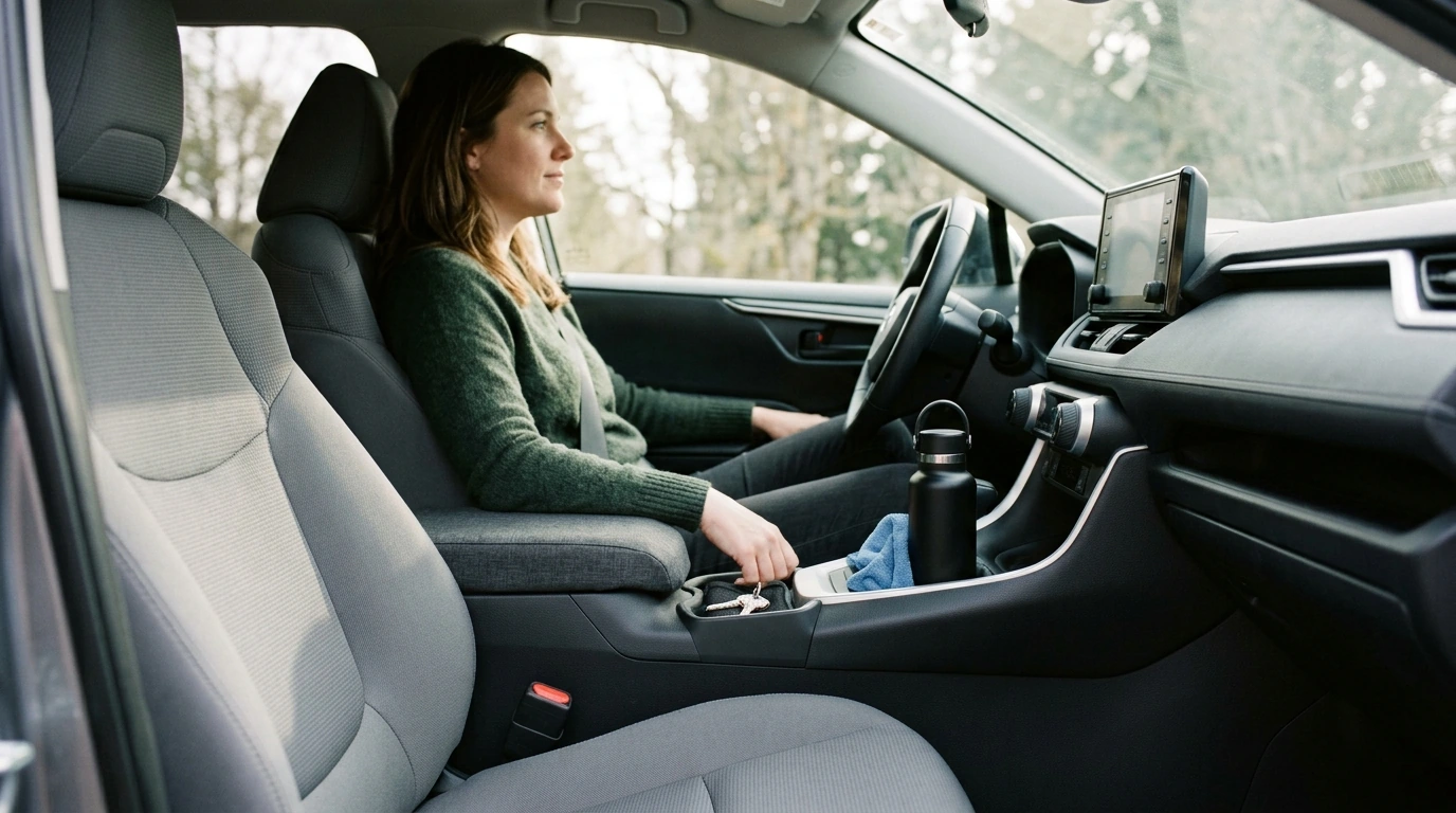 Universal Car Armrest Cushion: Comfort & Storage