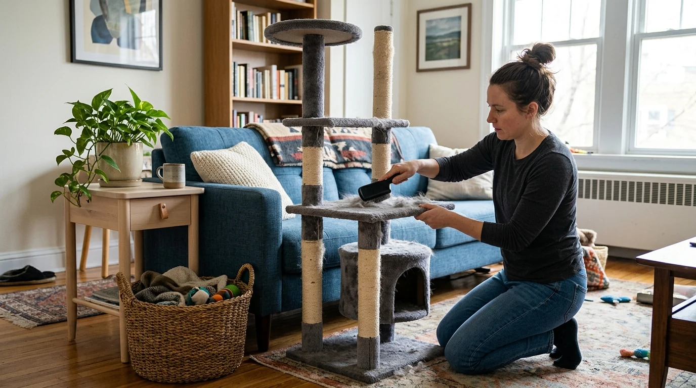 How to Clean a Secondhand Cat Tower Safely