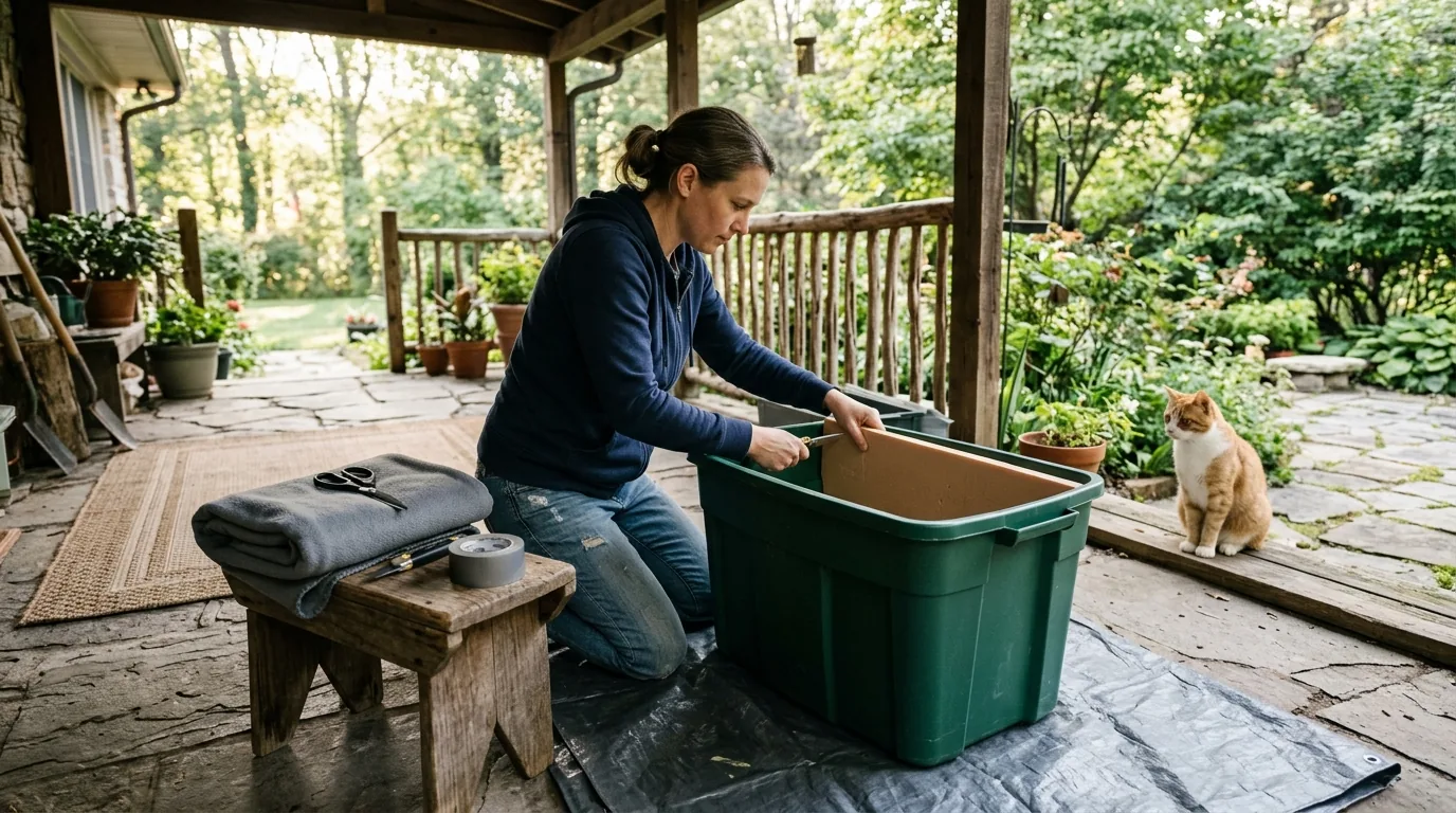 Build a Budget Outdoor Cat Shelter With a Plastic Tote