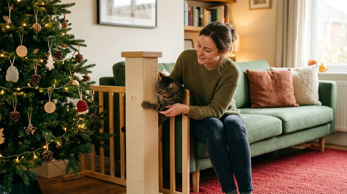 How to Stop a Cat From Attacking Your Christmas Tree