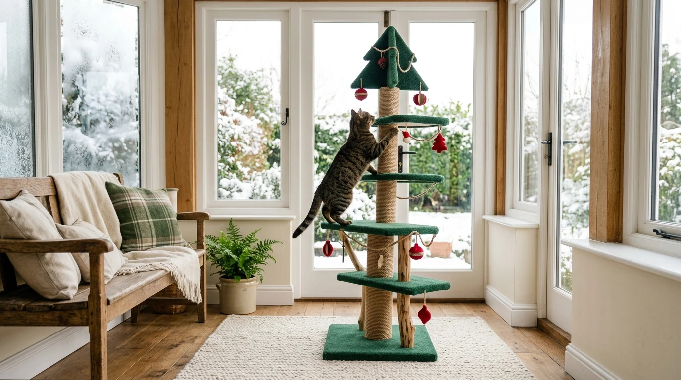 Christmas Cat Trees: Festive, Safe Climbing