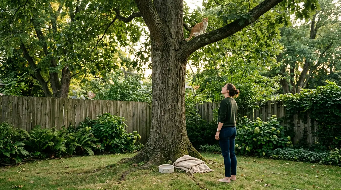 Cat Stuck in a Very Tall Tree? What to Do Safely