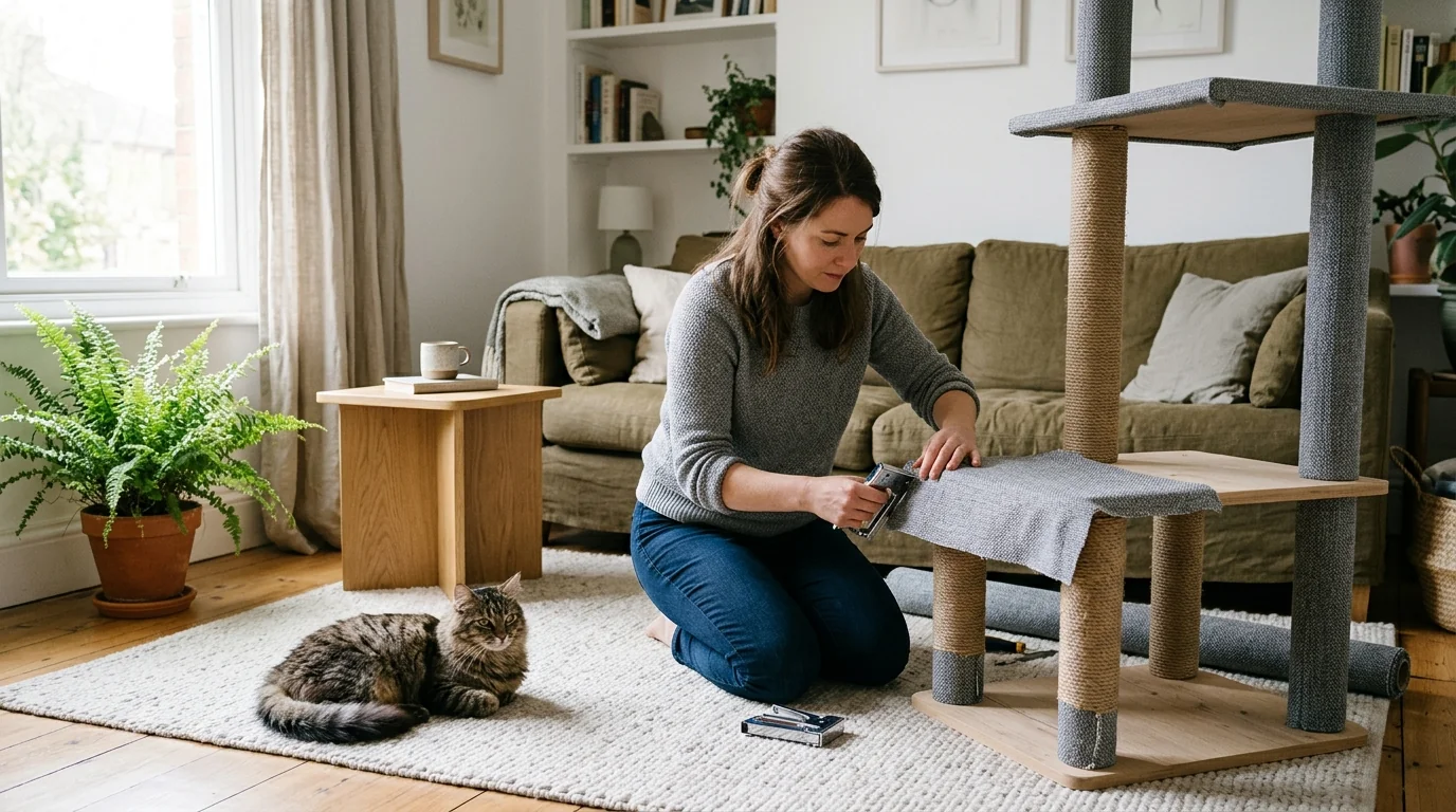 How to Recover a Cat Tower Safely
